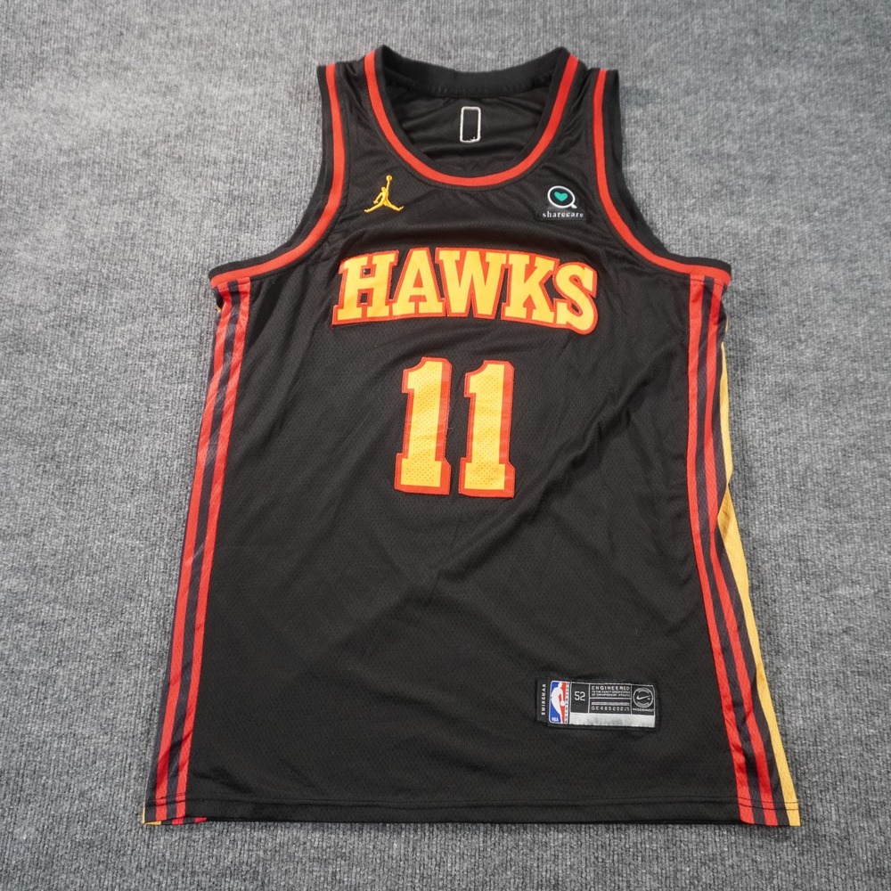 Jordan Brand Atlanta Hawks Jersey Mens 52 Black Trae Young 11 Swingman NBA